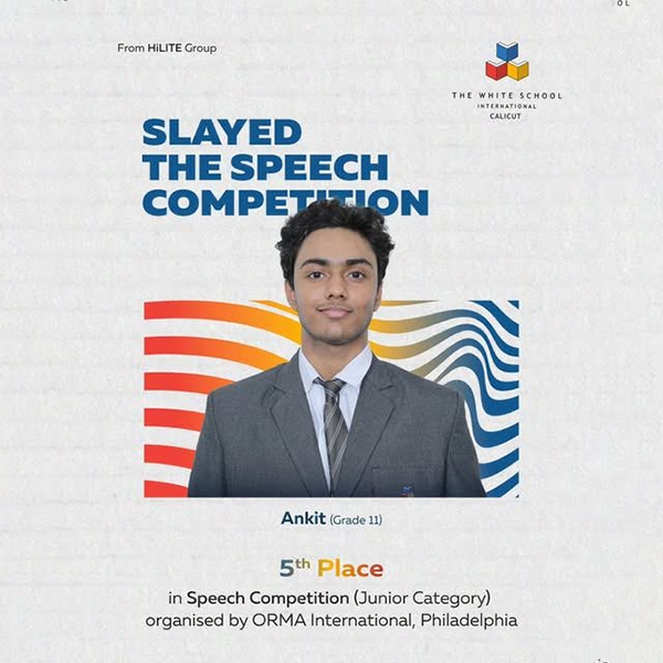 TWSI Student Shines at International Speech Competition